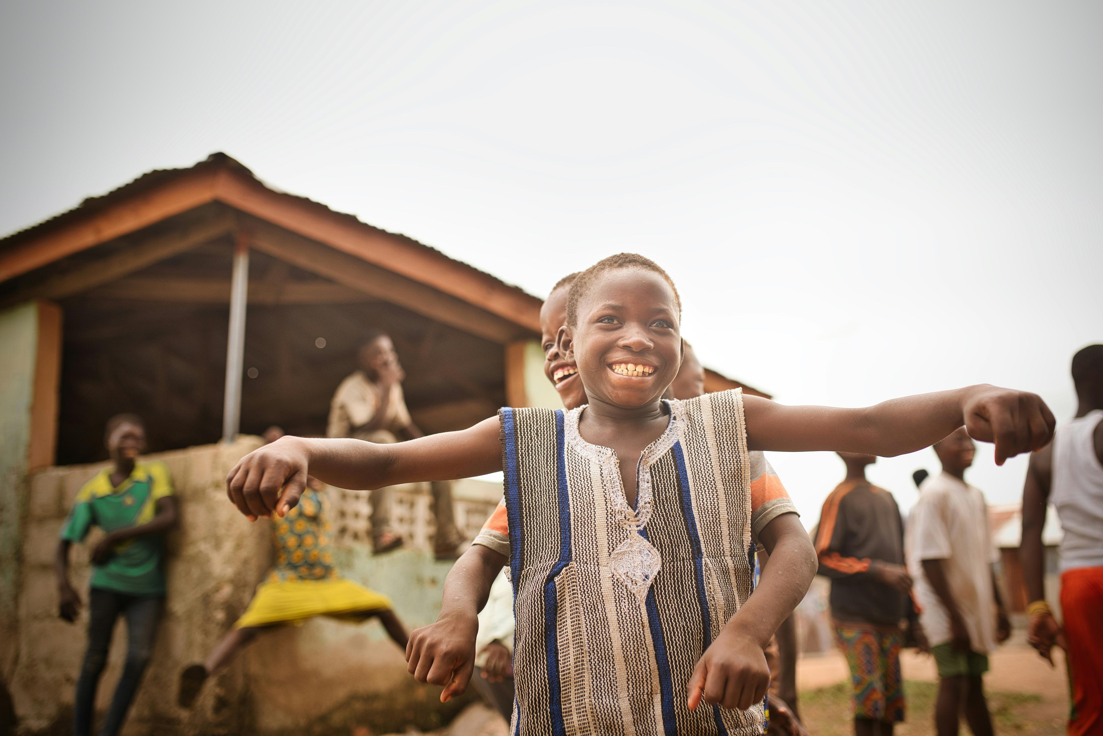 TAHO volunteers engaging with children